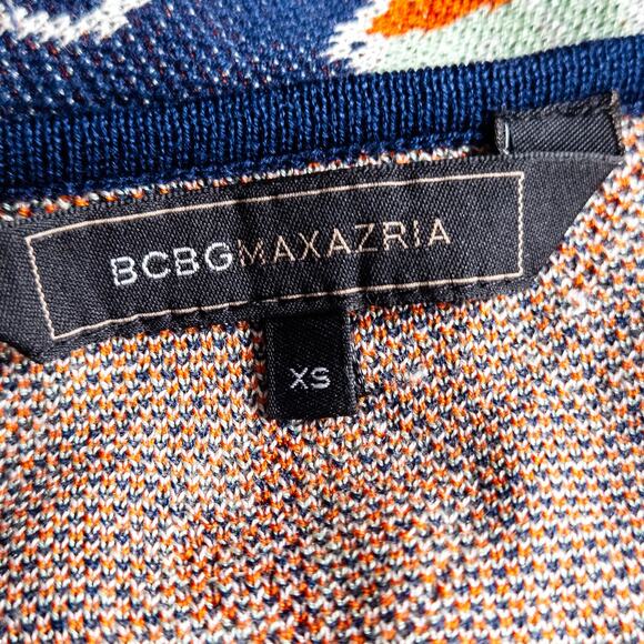 BCBGMaxAzria Fit and Flare Dress Geometric Print Size XS Boho Statement - Picture 9 of 9